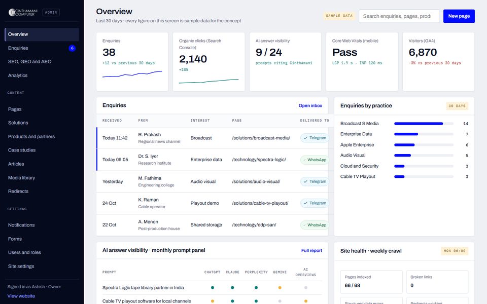 Admin concept preview