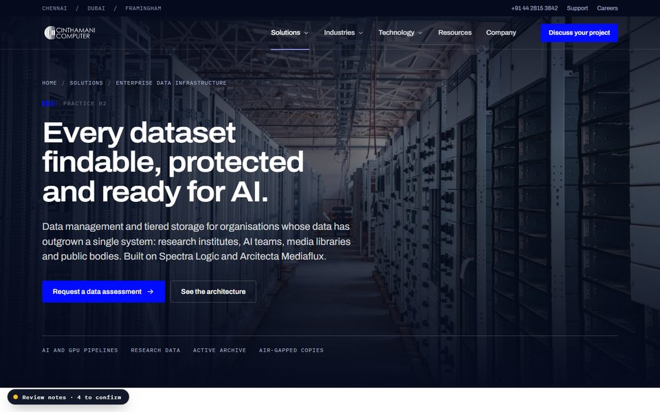 Enterprise Data Infrastructure page preview